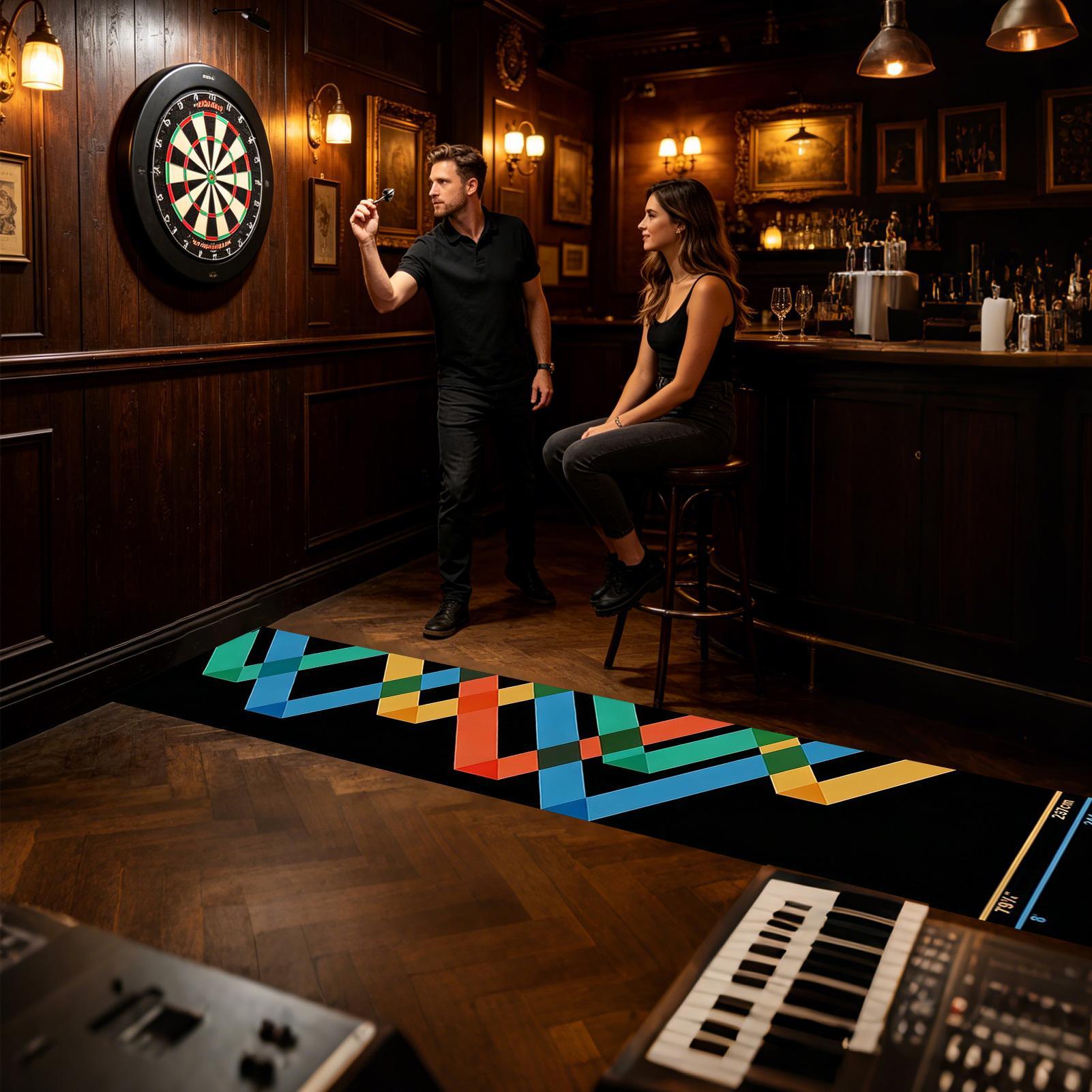 Throw Distance Board - Dart Mat With Throw Line Crystal