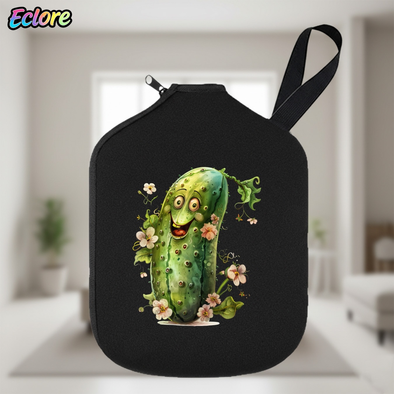 Table Tennis Table - Cartoon Smile Pickleball Paddle Cover Soft